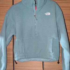 The North Face Teal Fleece Half-Zip Pullover